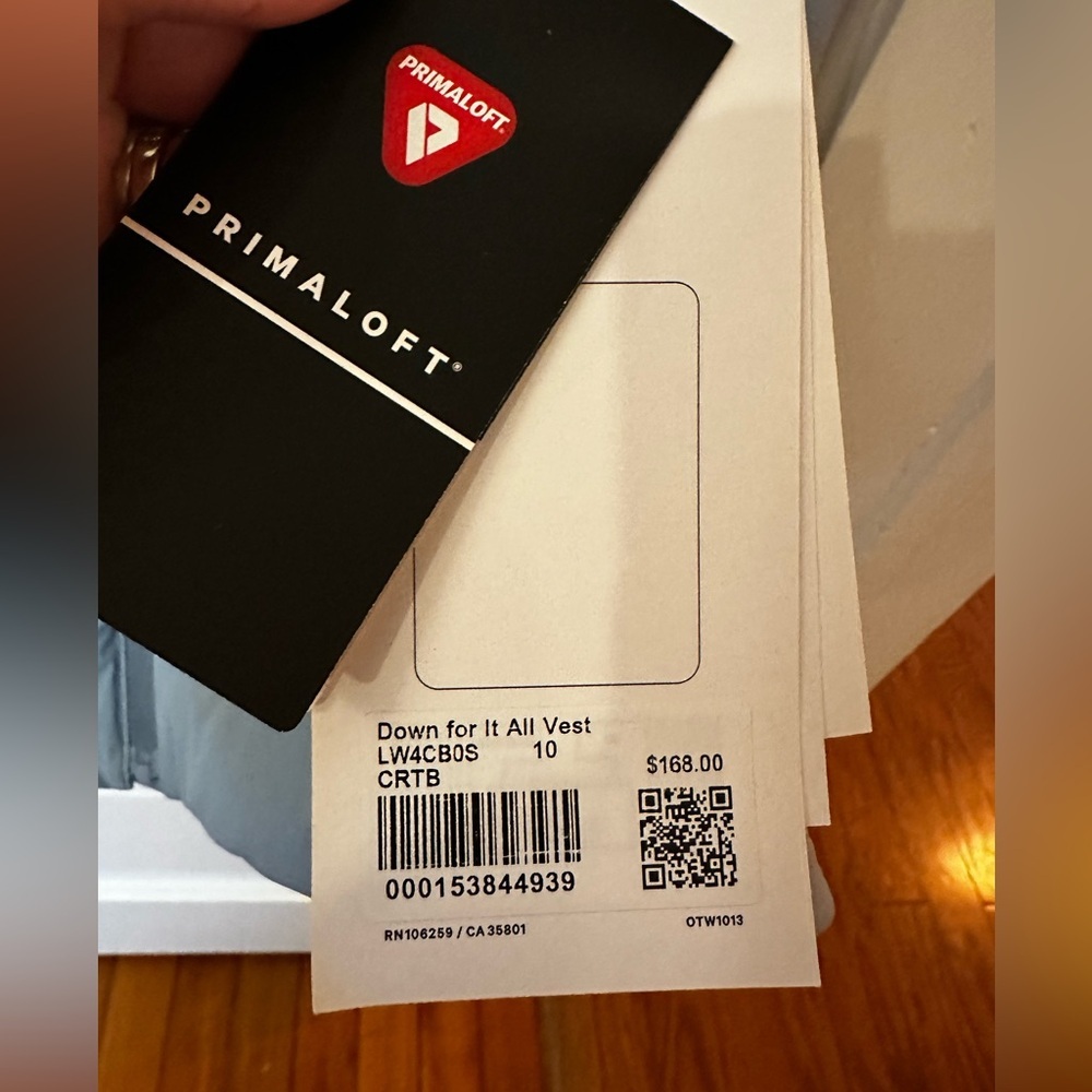 Lululemon Womens Down for It All Vest Concrete Blue Sz 10 - Picture 5 of 5